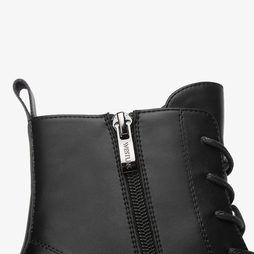 西遇厚底马丁靴女新款秋冬英伦风甜酷工装靴小个子粗跟短靴子20034376 商品图5