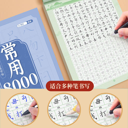 【书行】楷书练字帖成人静心练字本男生女生楷体每日一练习硬笔临摹写字帖大人初中高中生控笔笔画笔顺小学生古诗词书法初学者专用 商品图4