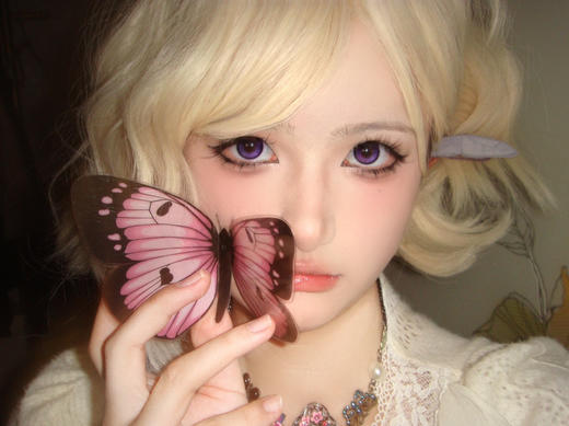 <月抛大直径>Jellydoll- 恶魔紫 -14.5mm【月抛 0-1000度 含525/575】 商品图3