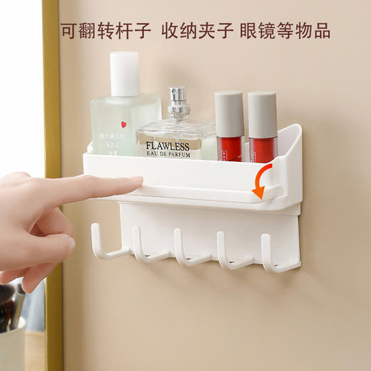 「拍1发2！到手两个」收纳架小猫造型收纳置物架壁挂式发饰首饰收纳整理多功能浴室挂架墙上 商品图3