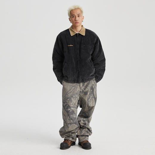 WassupHouse 水洗灯芯绒夹棉工装外套 商品图3