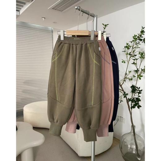 【温暖厚实】亲子款撞色明线加绒卫裤PQK2337 商品图5