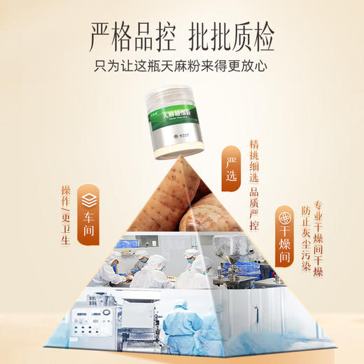 【官方正品】云南白药七花天麻超细粉昭通天麻打细粉道地中药材GMP制药规范加工 商品图7