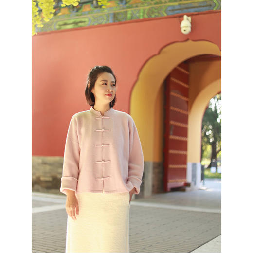 中式羊绒衫（23815009-樱花粉）+23809428药花白160 商品图3