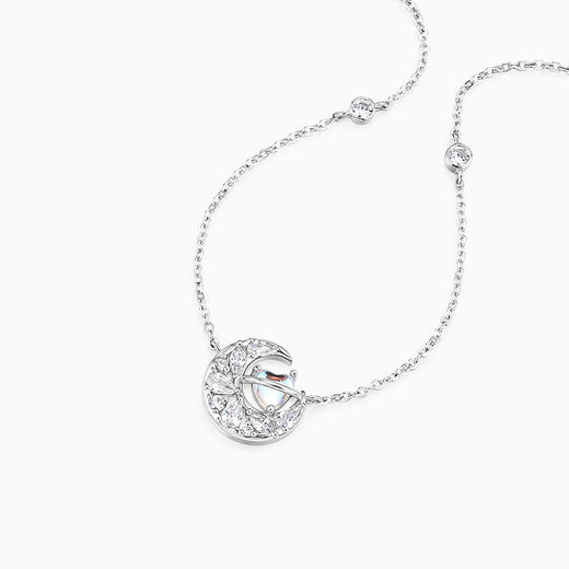 KADER卡蒂罗 梦幻心月项链 女925银小众设计高级锁骨链生日礼物2023新款 商品图1