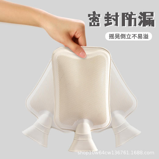 暖水袋灌水大号防爆加厚pvc橡胶内胆家用可爱卡通毛绒注水热水袋 商品图3