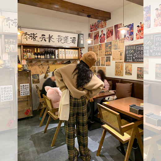 <曾小咸推荐>现货秒杀 ！微信超特价！复古黄格子休闲裤 日常179.99 立减90 秒杀89.99！！ 商品图4