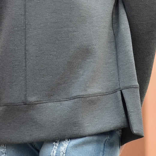 SAINT L’UCK/圣媛女装秋季高领纯色休闲上衣SA319V07 商品图4