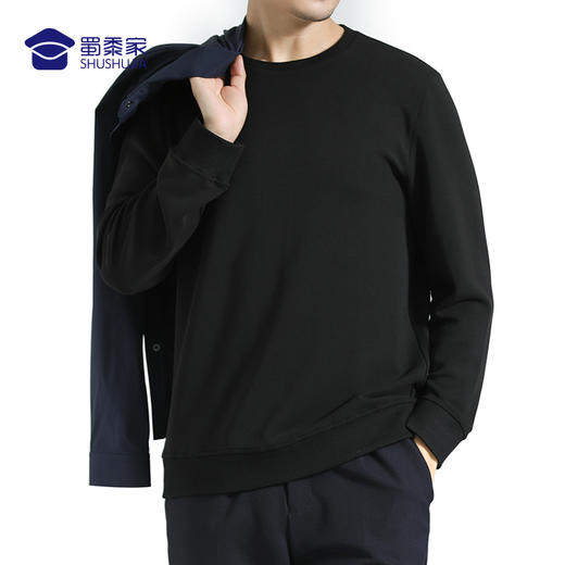 【空气层圆领卫衣（付款后7天左右发）】高弹透气通勤卫衣 垂顺抗皱长袖上衣 商品图1