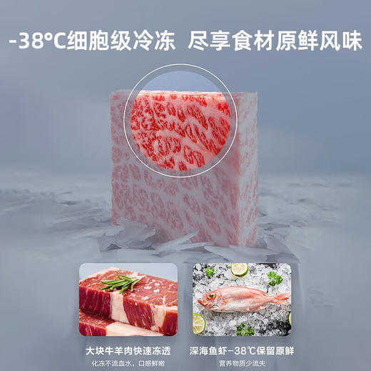 海尔冰柜369升商用大容量节能家用冷柜冷藏冷冻柜转换超低温深冷速冻BC/BD-369GHPT 商品图3