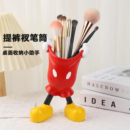 【给居室多一点艺术，感受艺术生活！】创意工艺品米奇笔筒 树脂摆件化妆笔收，卡通装饰摆件，无论是作为个人使用还是送礼之选，都将是您的不二选择lm 商品图0
