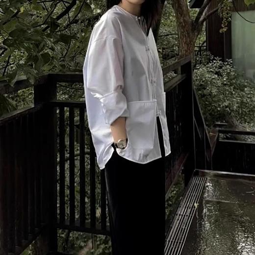 裁缝学苑AS131新中式盘扣圆领衬衫纸样女装长袖打底上衣小衫样板 商品图3