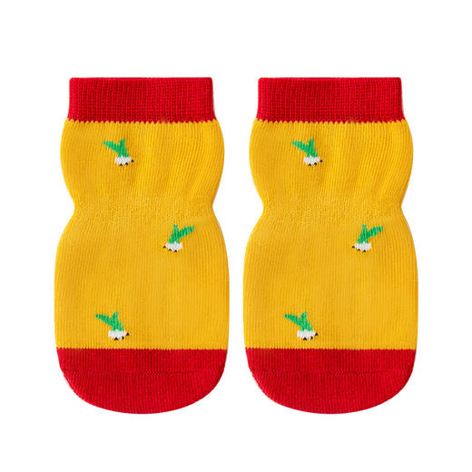 【3双装】婴儿袜子秋季a类无骨不勒周岁满月新年男童女童宝宝 儿童大红袜子 商品图9