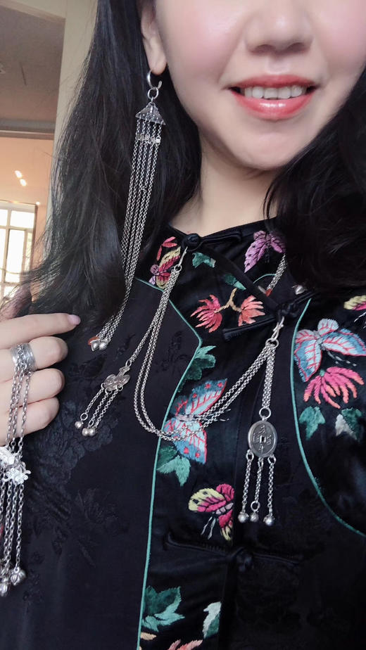 【兰香远溢】老银双喜压襟 YS2207122 商品图4