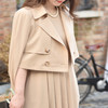 圣三利女装春秋季纯色西装领短款风衣SL121A29 商品缩略图3