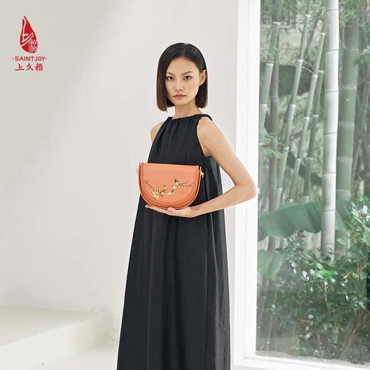 SAINTJOY/上久楷 宋锦斜背包 双鹊报喜 BWS23B0901 商品图2