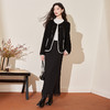西遇韩系羊羔毛外套女2023秋冬新款复古高级感慵懒风圆领开衫上衣D0038383 商品缩略图1