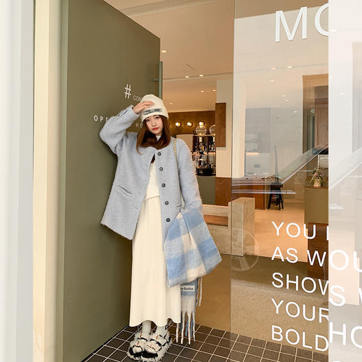 <曾小咸推荐>【简约调性】3色灯芯绒加绒半裙 商品图1