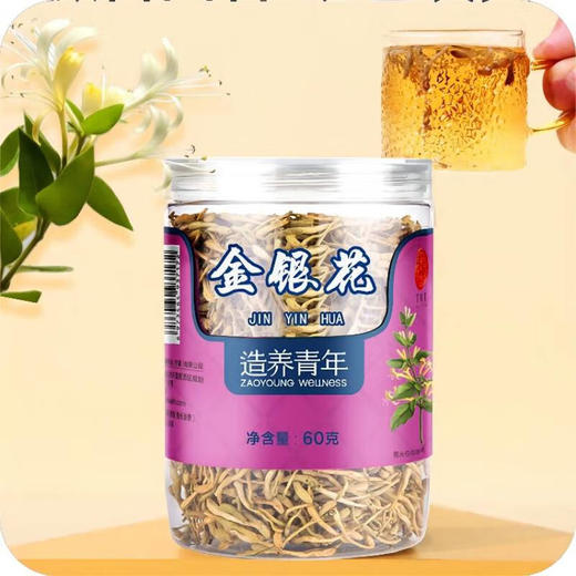 【正宗同仁堂品牌】北京同仁堂 金银花60g 清新无异味 汤色淡黄 微苦回甘SY 商品图3