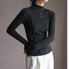 秋冬爆款【羊绒蚕丝蛋白打底上衣】半高领德绒打底衫  修身长袖内搭  百搭正肩版型 商品缩略图5