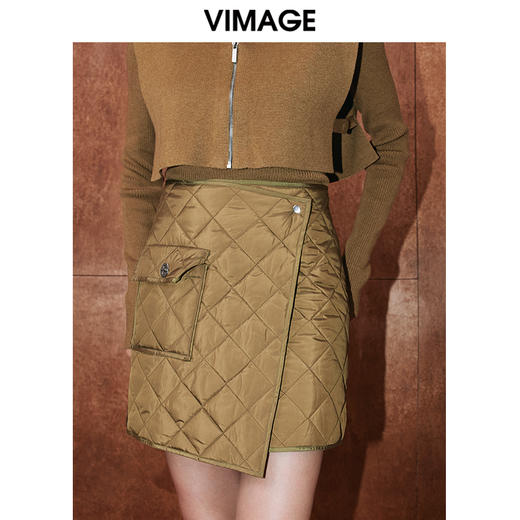 VIMAGE纬漫纪冬季新款时尚气质个性显瘦百搭包臀半身裙短裙女V2006630 商品图2