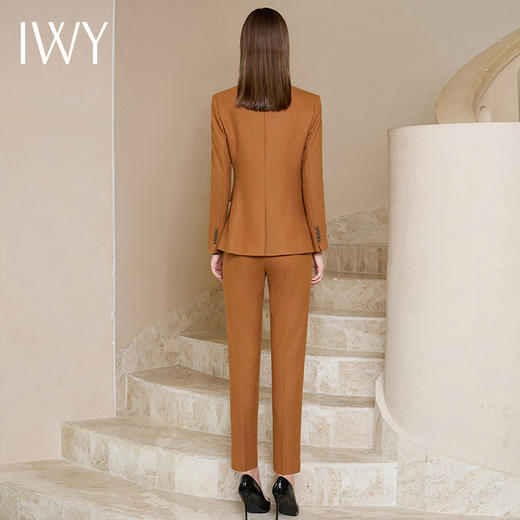 IWY/高级感卡其色西装套装秋冬款羊毛职业正装售楼部经理工作服CP1661 商品图4
