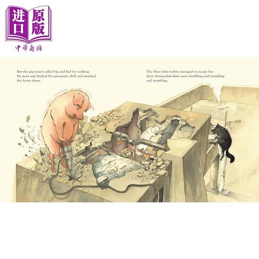 【中商原版】三只小狼和大坏猪 Three Little Wolves And The Big Bad Pig英文原版 儿童绘本故事书 动物故事 进口读物6岁+ 商品图3