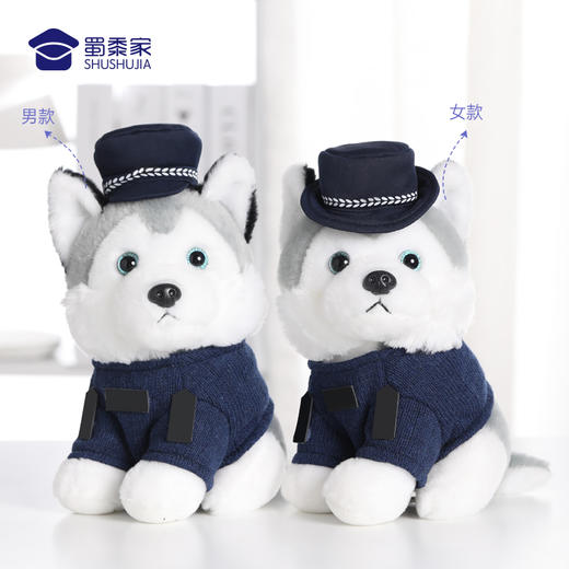 【二哈（可定制）】儿童毛绒玩偶男女款小狗公仔玩具礼品礼物 商品图5