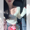 <曾小咸推荐>【纯欲辣妹】杏色大圆领打底衫 商品缩略图0