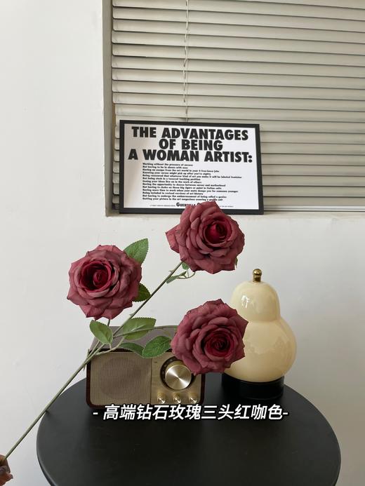 【琳琅】仿真高端钻石玫瑰3头 商品图2