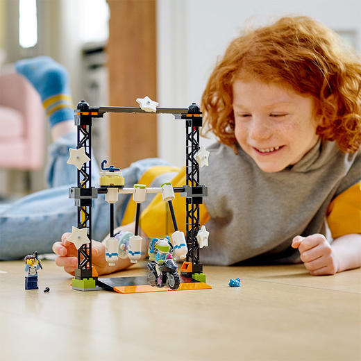 乐高城市组 集结卡车特技表演 60340惊险利刃表演 60341撞击特技 60342鲨鱼攻击特技60294男孩女孩益智拼装积木玩具 商品图7