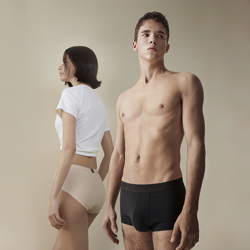 TAGX探观 Ocean海洋系列 海豚绒男女内裤 奢柔无痕透气 情侣款礼盒2条装