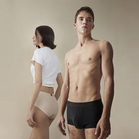 TAGX探观 Ocean海洋系列 海豚绒男女内裤 奢柔无痕透气 情侣款礼盒2条装