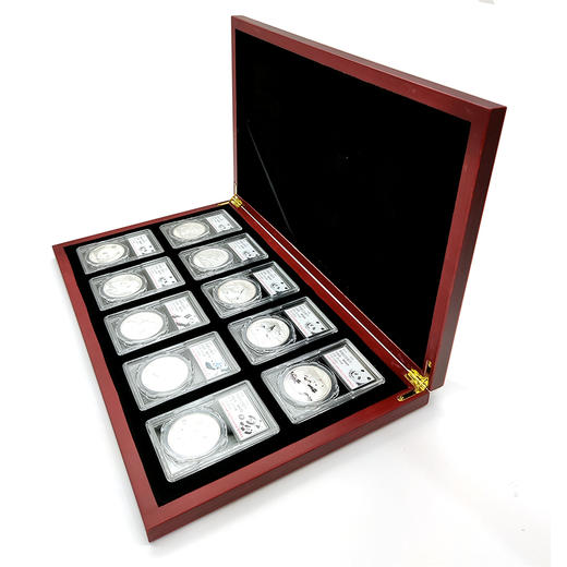 【10枚熊猫银币】2015~2024年熊猫银币 封装带木盒 适合收藏送人 商品图1