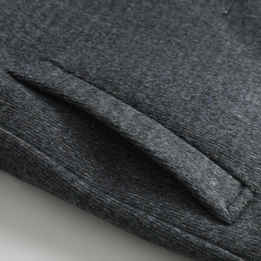 【100绵羊毛 水貂毛领】罗蒙秋冬男装毛呢大衣男士中长款立领羊毛大衣爸爸装男士呢子外套30W2331 商品图8