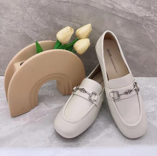 西村名物2023春季新款简约百搭圆头厚底增高深口舒适休闲鞋单鞋12951 商品图3