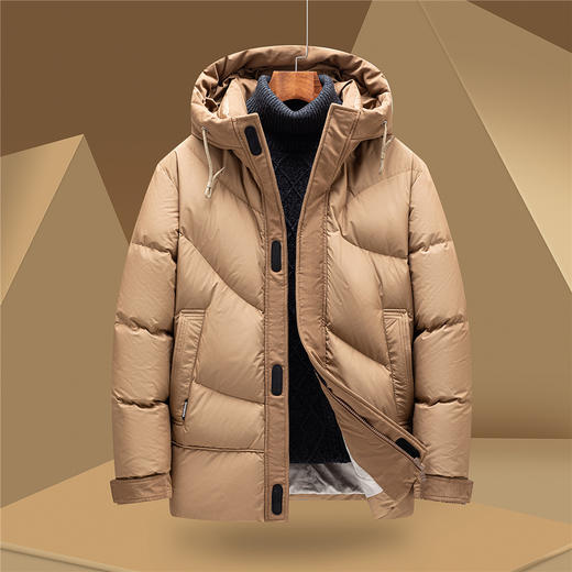 【面包服】罗蒙秋冬连帽羽绒服男短款男士羽绒服外套男工装夹克男羽绒服 商品图2