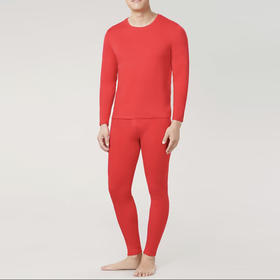 都市丽人都市锋尚舒暖保暖衣负5至5度适穿羊绒蛋白男士套装新年本命年红品FW21D2