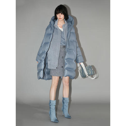 COCOBELLA热压无缝轻型保暖连帽羽绒服90绒子白鸭绒防寒服DC42 商品图1