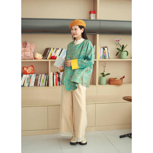 【抖音专属】双层阔腿裤（20709381-杏子） 商品图3