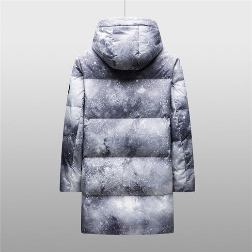 【90白鹅绒】罗蒙秋冬羽绒服男士中长款休闲连帽时尚保暖羽绒服外套男 商品图3