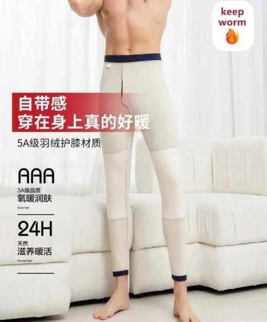 LS男士羊毛蚕丝护膝保暖裤2357 商品图2