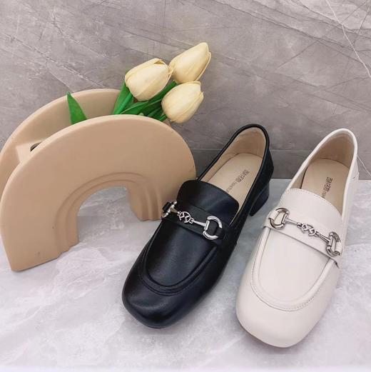 西村名物2023春季新款简约百搭圆头厚底增高深口舒适休闲鞋单鞋12951 商品图1