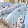 【舒适亲肤！三丽鸥卡通牛奶绒套装】宛如软绵绵的云朵四件套被套，双面加厚宝宝绒床单人被套，细腻如奶、柔软如绒 少女收割机。ry 商品缩略图11