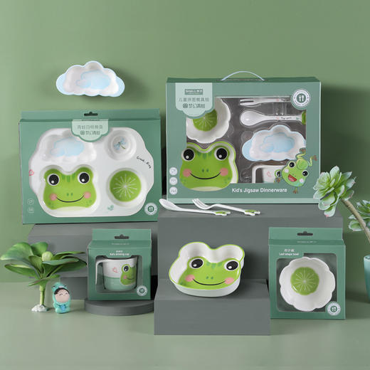 【儿童餐具套装礼盒】宝宝辅食碗 可爱餐盘母婴用品 幼儿园学生卡通礼品 商品图2