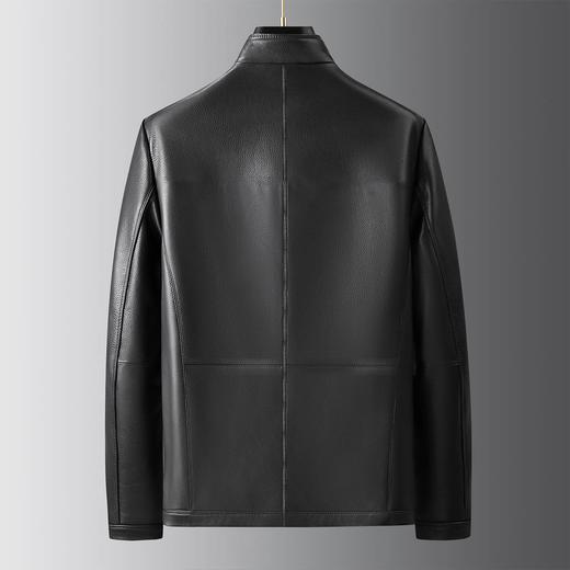 【绵羊皮】圣得西男士真皮皮衣秋季中青立领皮夹克外套2352937511A 商品图4