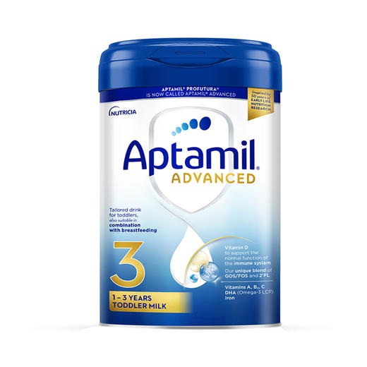【保税】英国Aptamil爱他美白金版幼儿配方奶粉 3段 1-3周岁 800g 商品图0