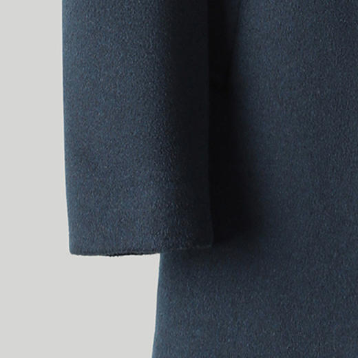 【100绵羊毛】罗蒙秋冬男装毛呢大衣经典翻领款羊毛大衣男士长款羊毛呢子外套男 商品图8