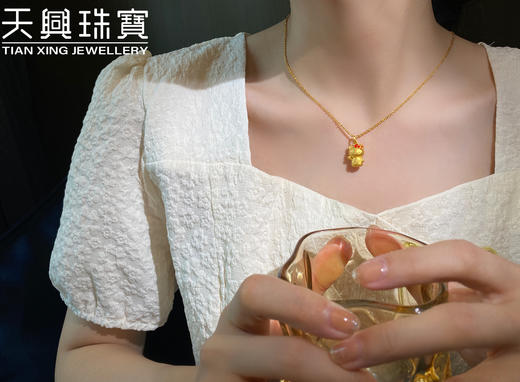 黄金吊坠3D硬金足金kt凯蒂猫吊坠（不含项链） 商品图1