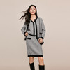 【严选】伊芙丽冬撞色小香风针织半裙1EB941641 商品缩略图0